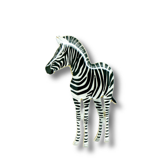 Zebra (I) Brooch