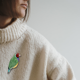 Gouldian Finch Brooch