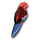 Crimson Rosella Brooch